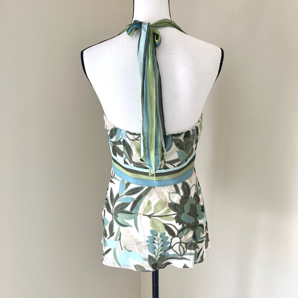 Ann Taylor Silk Ribbon Halter Top Floral Print 4 - Picture 6 of 11